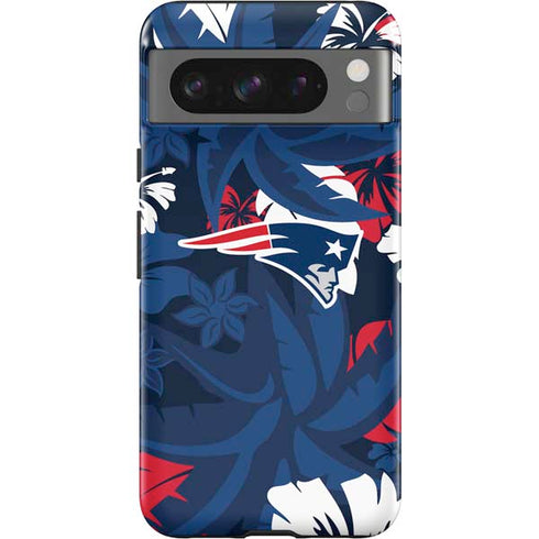 NFL New England Patriots Tropical Print Google Pixel 8 Pro Impact Case